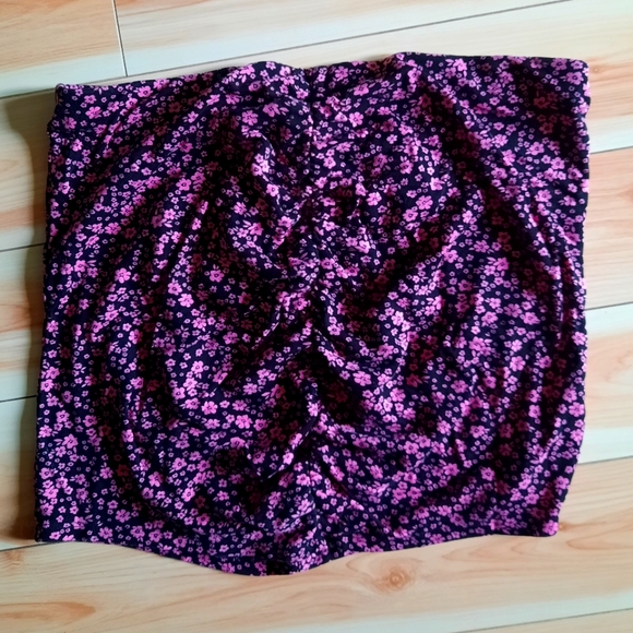 Crop top H&M with elastic. Flowers pink xl - Picture 1 of 2